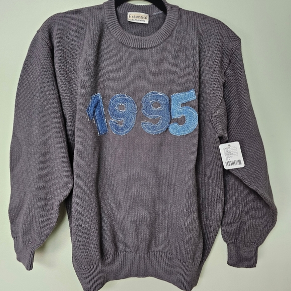 ReMADE By UO Urban Renewal 1995 Denim Patch Sweater, S/M **EACH ONE UNIQUE** - Picture 9 of 9